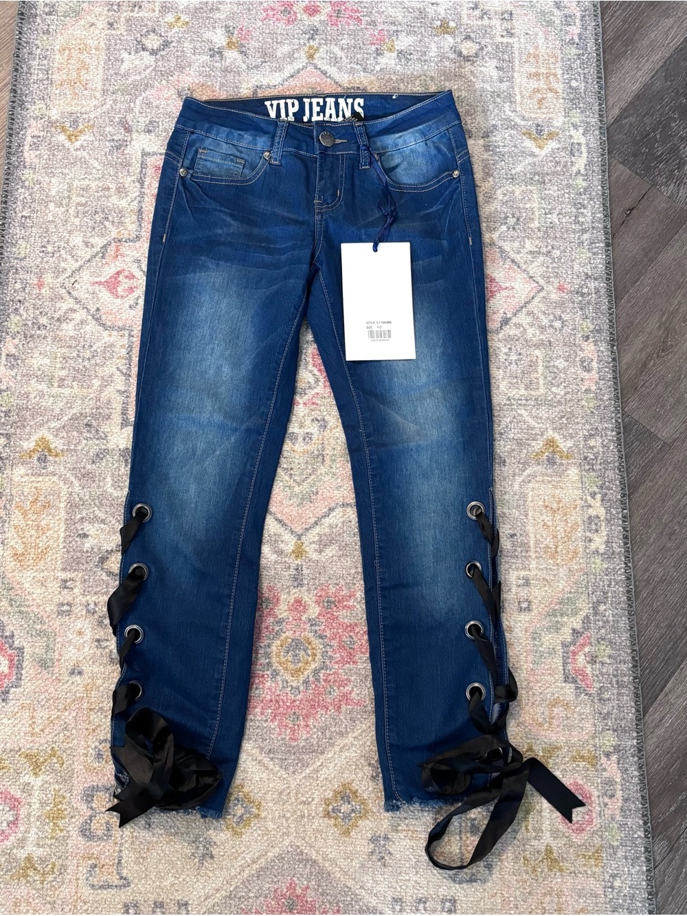 VIP Jeans Lace-Up Denim Stylish Jeans